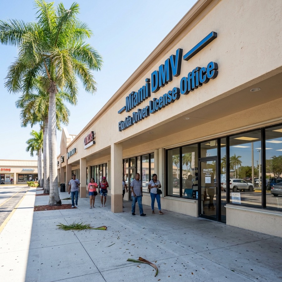 Miami DMV — Florida Driver License Office storefront