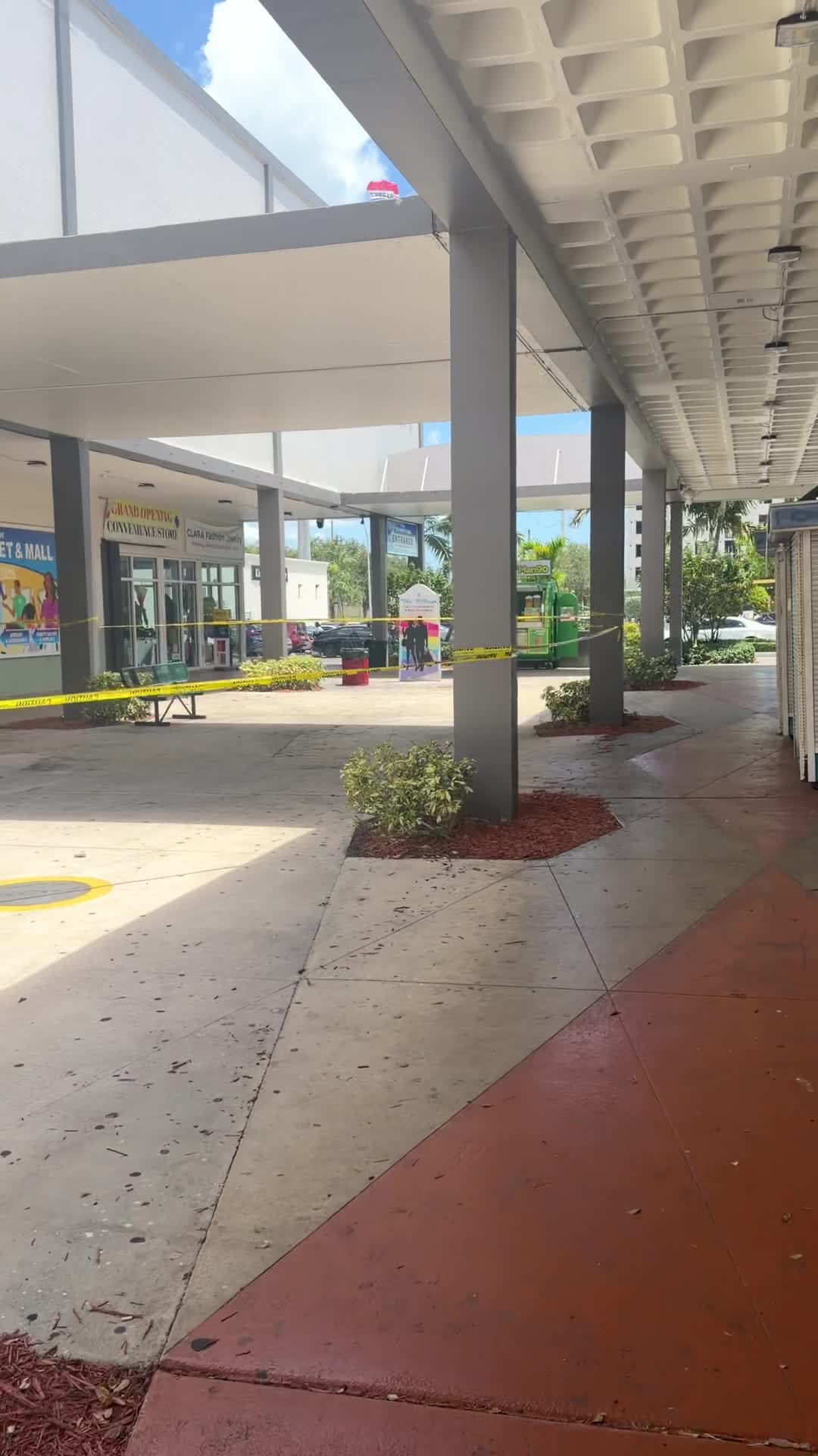 Covered open-air walkway recorded at Northside