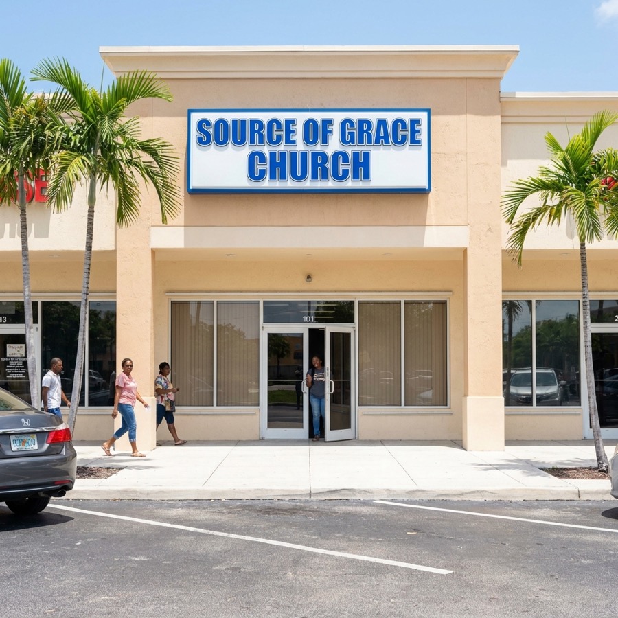 Source of Grace Church storefront
